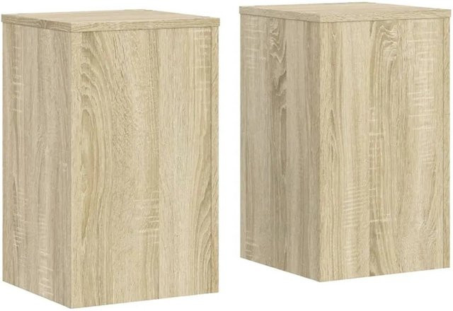 vidaXL Pflanzenständer 2er Set aus Holzwerkstoff in Sonoma Eiche, B/T/H: 30 x 30 x 50 cm - Bild 1