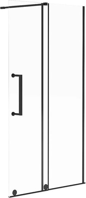 Vente-unique Duschwand Yorem Schwarz, Schiebetür, Rechteckig, Breite: 140 cm, Höhe: 200 cm - Bild 1