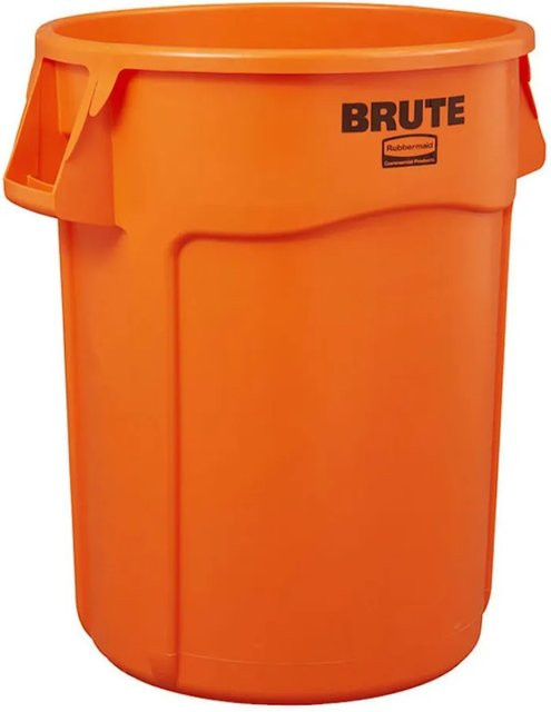 Rubbermaid Brute Runde Mehrzwecktonne mit Belüftungskanälen, Orange, H x B x T: 69,2 x 63,5 x 55,5 cm - Bild 1