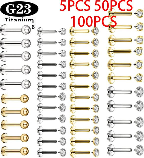Ohrring Nasenstecker Titan, Tragus Helix Conch, Zirkonia - Bild 1