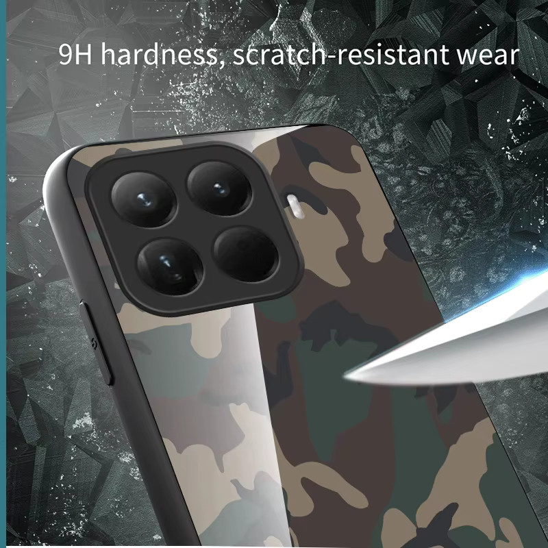 Fundas Hartglas-Schutzhülle mit Tarnmuster für Xiaomi 17T Pro und Mi 17 5G in Multicolour - Bild 4