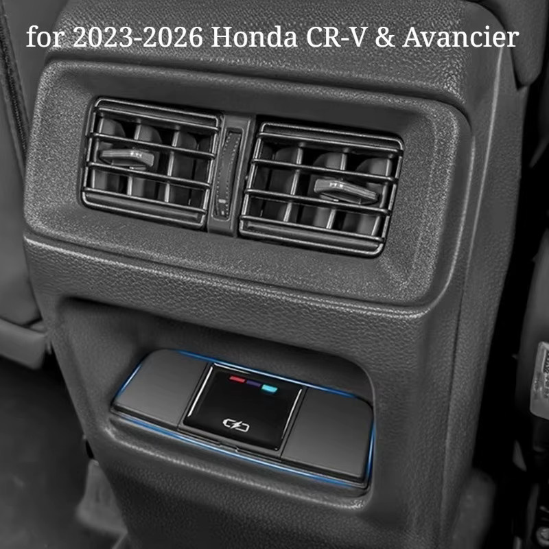 SHUN SOON Staubschutz für den hinteren USB-C-Ladeanschluss passend für Honda CR-V und Avancier 2023–2026 in Schwarz - Bild 2