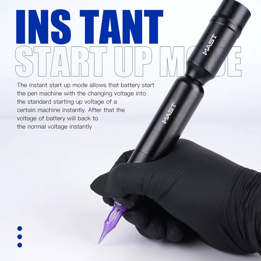 Mast T2 Mini-Tattoo-Akku Schwarz mit 1100 mAh und RCA-Anschluss - Bild 6