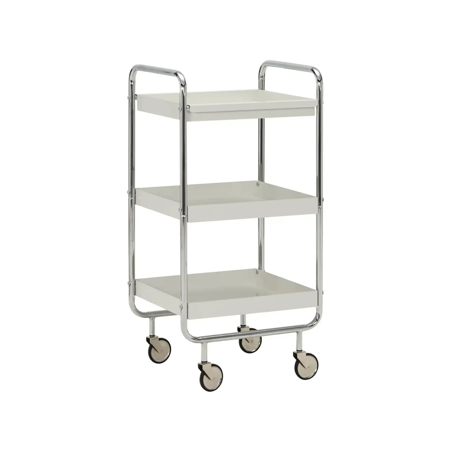 House Doctor Trolley Roll Servierwagen aus Stahl in Silber mit Rollen B: 85,0 cm, T: 38,0 cm, H: 38,0 cm - Bild 1