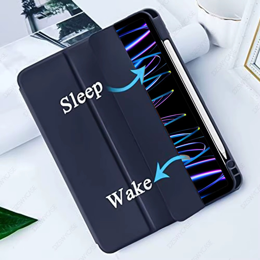 DZSWYCASE Schutzhülle für iPad Pro 11 Zoll 4./3./2. Generation mit Stifthalter und Auto Wake/Sleep Funktion in Pink und Blau - Bild 2