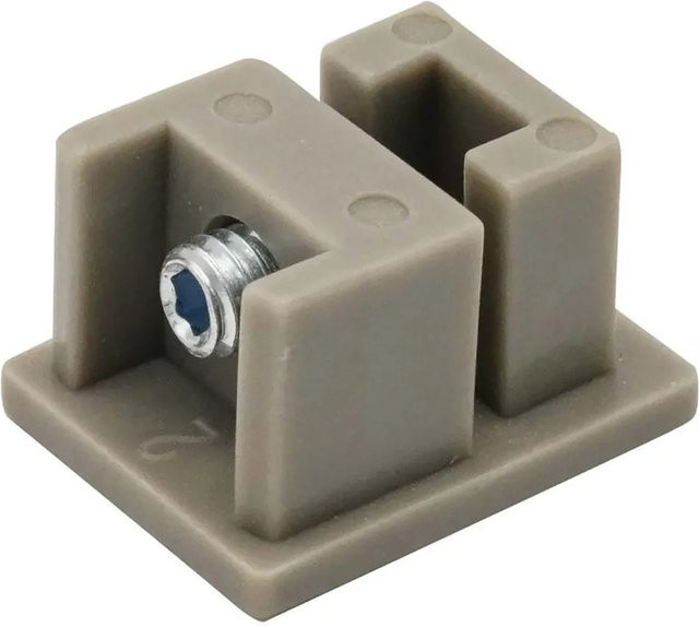 Mydeco Endkappe für 1-läufige Gardinenstangen-Sets in Edelstahl-Optik, Silber/Grau - Bild 1