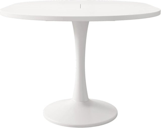okwish Esstisch oval und ausziehbar in Weiß - Bild 1