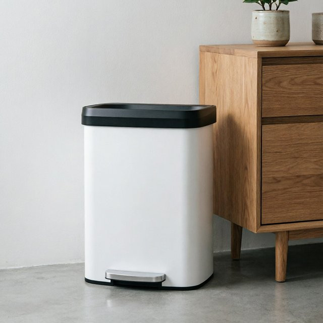 TWISTER.CK Edelstahl Küchen-Mülleimer mit Fußpedal und herausnehmbarem Inneneimer, Silber, 50L oder 60L - Bild 1