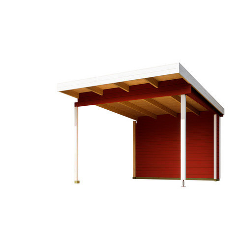 Lasita Sicily Dachverlängerung Überdachung in Schwedenrot, B/T: 300 x 350 cm - Bild 2