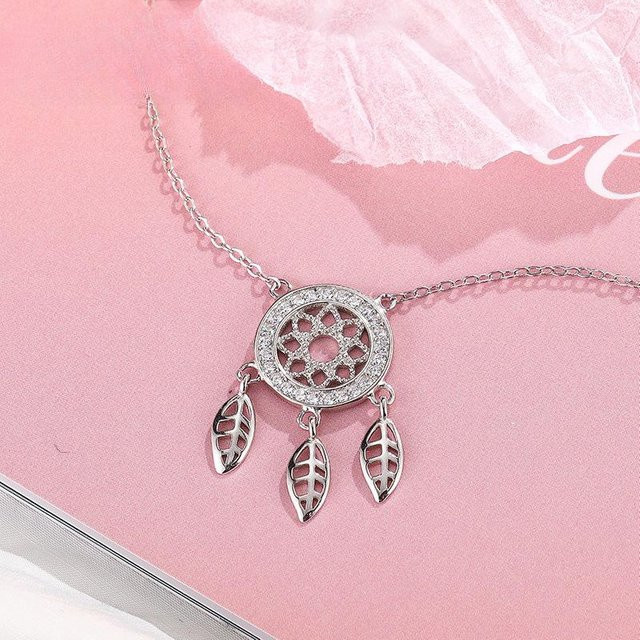 Lucky Star Jewelry Halskette Traumfänger, 925 Silber, Zirkonia, Damen - Bild 1