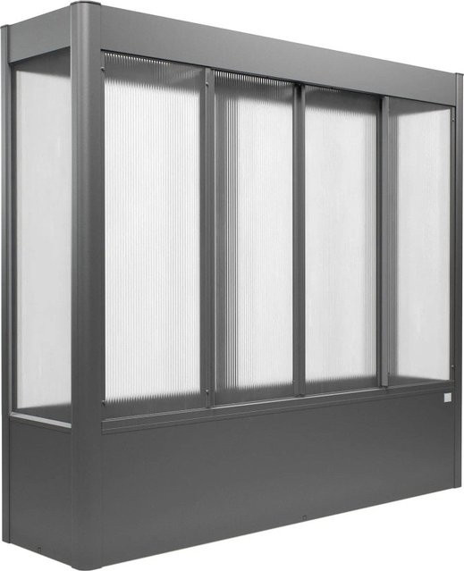Biohort Gewächshaus Florentina Quarzgrau-Metallic mit 2 m² Fläche und Polycarbonat-Verglasung - Bild 1