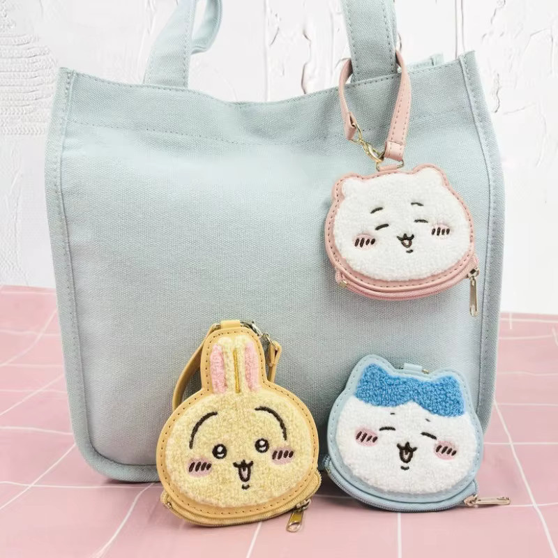 Bandai Hachiware Usagi Momonga Geldbörse, Kleine Tasche, Plüsch-Stickerei - Bild 1
