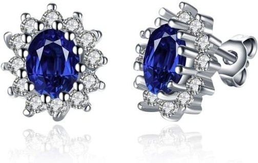 YIRAN Jewelry Steckerohrringe Messing, Zirkonia, Weiß, Damen - Bild 1