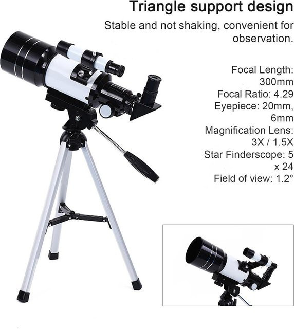 Nensit Astronomisches Linsenteleskop, Outdoor-Teleskop, bunt, Metall - Bild 1