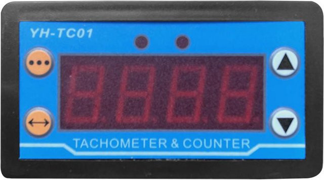 TOMTOP Digitaler Drehzahlmesser mit LED-Digitalanzeige und Hall-Sensor in Schwarz und Multicolour - Bild 1