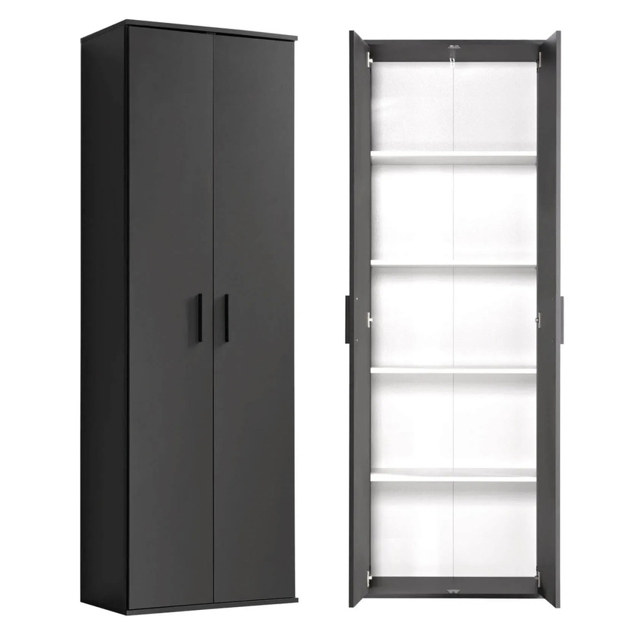 mokebo Mehrzweckschrank in Anthrazit mit Schranktüren, H x B x T: 180 x 60 x 34 cm - Bild 2