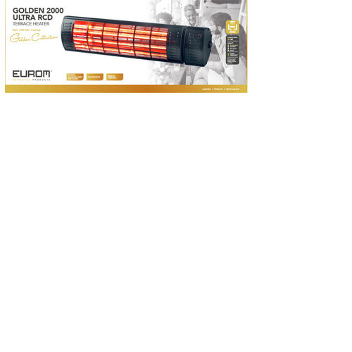 EUROM Terrassenheizstrahler Golden 2000 Ultra RCD, 2000W, Schwarz - Bild 2