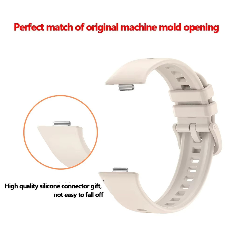 Huawei Uhrenarmband Silikon, Weiß, Unisex - Bild 4