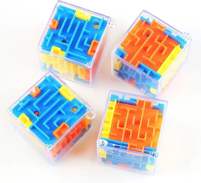 Mini 3D Labyrinth-Zauberwürfel, Transparenter Puzzle-Speedcube, Bunt / Mehrfarbig - Bild 1
