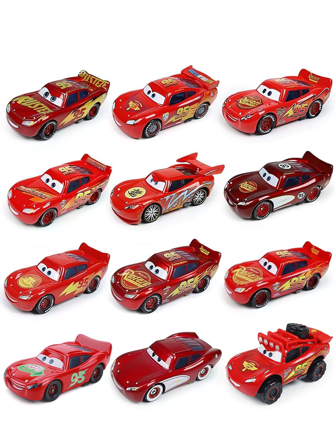 TAKARA TOMY Disney Pixar Cars Lightning McQueen, Spielzeugauto, 1:55, Druckgussmodell - Bild 3