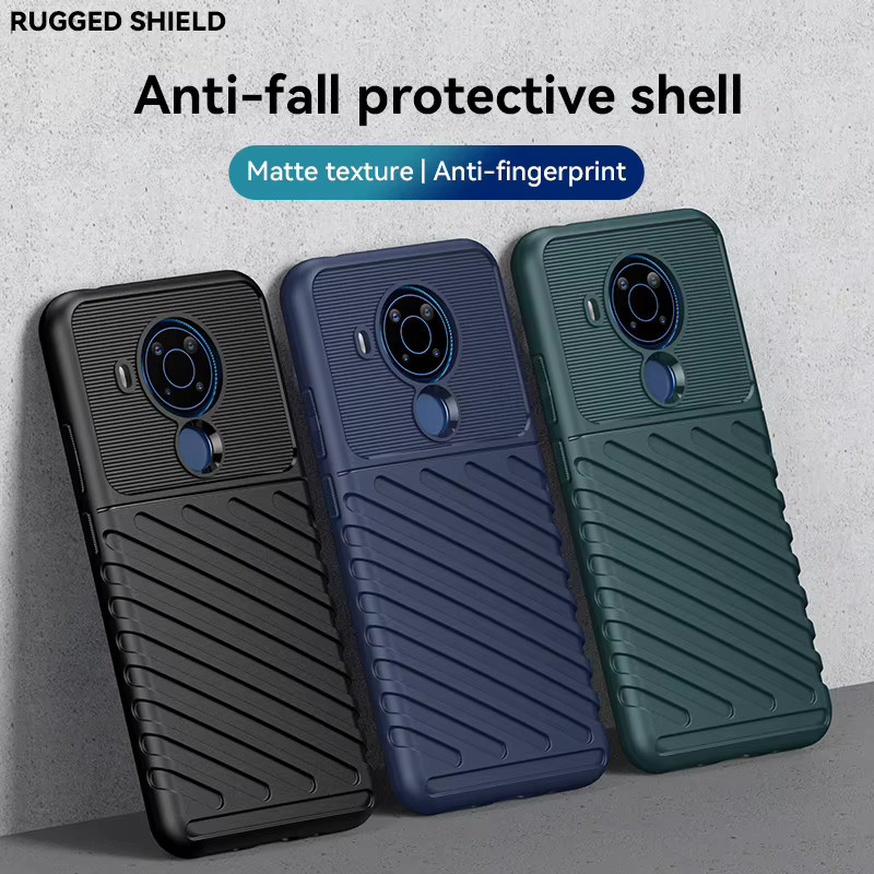 Stoßfeste Silikon-Schutzhülle für Nokia 5.4 in Grün - Bild 2