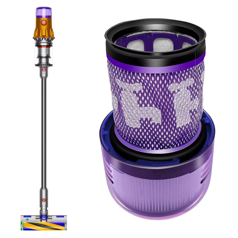 Waschbares Hepa-Filter-Kit in Purple für Dyson V12 Akku-Staubsauger Ersatzteile aus Kunststoff - Bild 2
