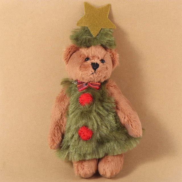 Binchi Fitness Weihnachtsbär, Stofftier, Braun, Grün - Bild 1