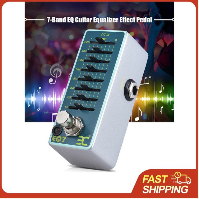 ENO EX EQ7 Gitarren-Equalizer-Effektpedal mit 7-Band EQ und True Bypass im Vollmetallgehäuse - Bild 1