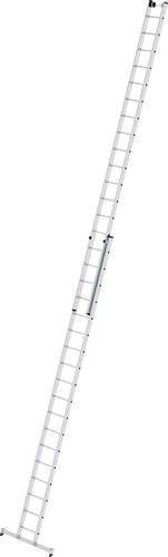 MUNK Günzburger Steigtechnik Aluminium Schiebeleiter 2-teilig mit nivello-Traverse, Farbe: Silber - Bild 1