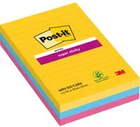 Post-it Super Sticky Notes Carnival Collection Haftnotizen mehrfarbig liniertes Papier B: 10,1 cm, H: 15,2 cm - Bild 1
