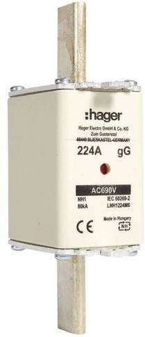 Hager NH-Sicherung LNH1224M6 224A, 3 Stück, Weiß - Bild 1