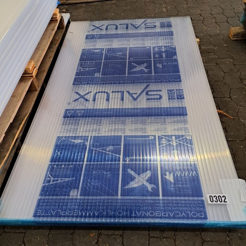 Stegdreifachplatte Polycarbonat von Friedrich von Lien AG, Farbe: transparent, B/H: 120 x 240 cm, Dicke: 16 mm - Bild 1