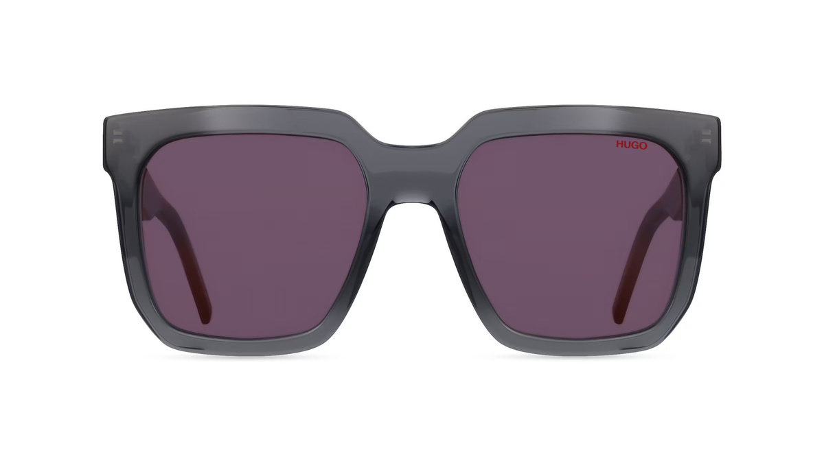 Hugo Boss HG 1218/S Sonnenbrille, Vollrand, Quadratisch, Acetat, Herren, grau - Bild 1