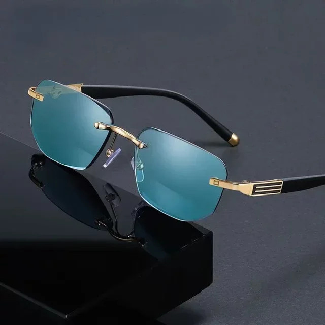 Herren Lesebrille, randlos, rechteckig - Bild 1