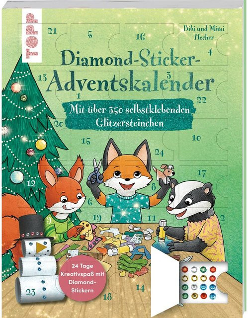 Topp Diamond-Sticker-Adventskalender, bunt, ab 6 Jahren - Bild 1