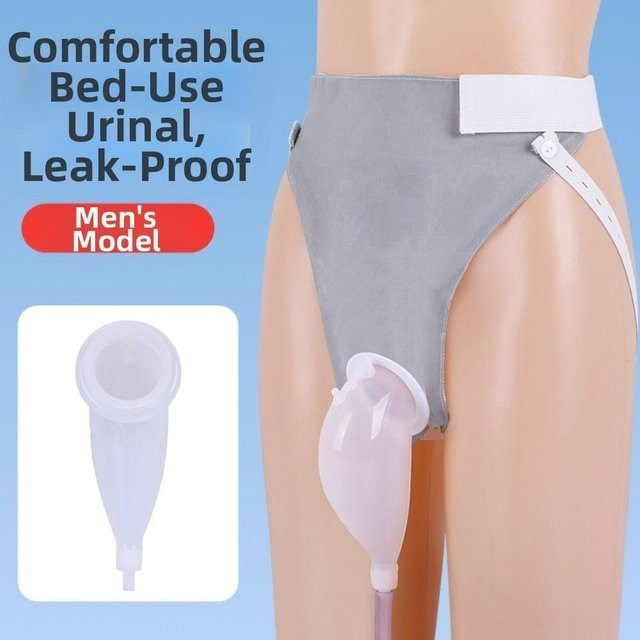 Senlens Tragbares Urinal aus Silikon für Männer, Wiederverwendbarer Urinbeutel in Grau - Bild 1