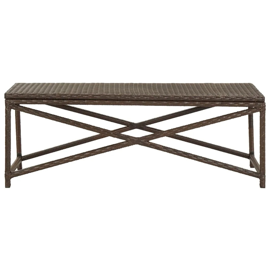 vidaXL Gartenbank aus Polyrattan in Braun für Garten und Terrasse - Bild 2