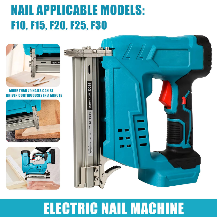 Makita F30 Akku-Nagelpistole Kabelloser Tacker für Makita-Akkus in Blau - Bild 5