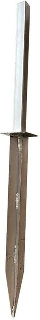 PROFI Einschlaghülse für quadratische Pfosten aus verzinktem Stahl, Silber, Breite: 4 cm x Tiefe: 4 cm - Bild 1