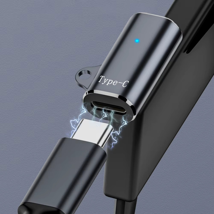 Shokz USB-C auf magnetischer Ladekabel-Adapter mit 90-Grad-Biegung in Schwarz - Bild 5