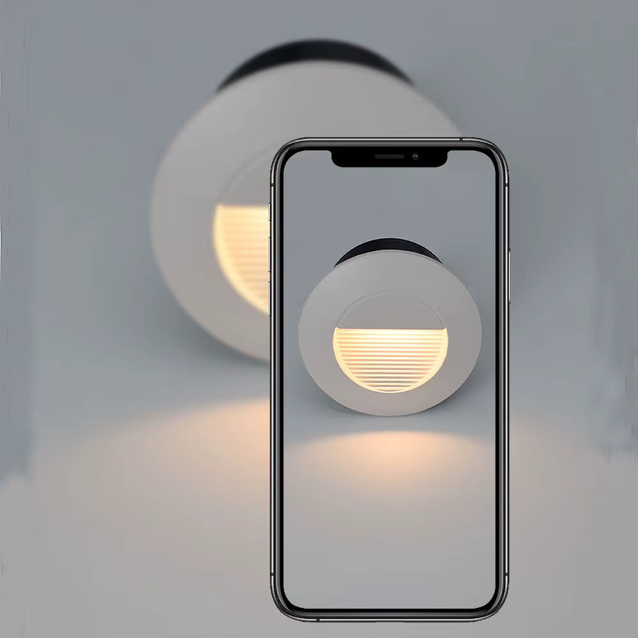 WAAJEA LED Außenstufenbeleuchtung 3 W, wasserdichte Wandlampe für Treppen, Balkon und Garten, integrierte LED, wandmontiert - Bild 3