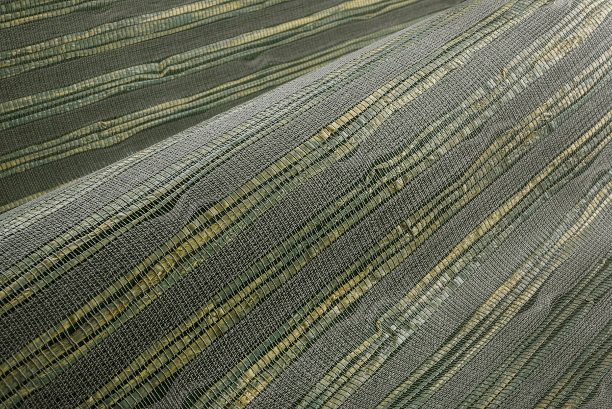 Arte International Wallpaper Raphia in Teal mit Textur und Streifenmuster - Bild 2