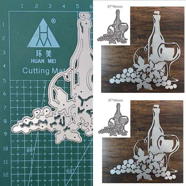 Metall-Stanzform Traube für DIY Scrapbooking und Papierhandwerk in Silber/Grau - Bild 1