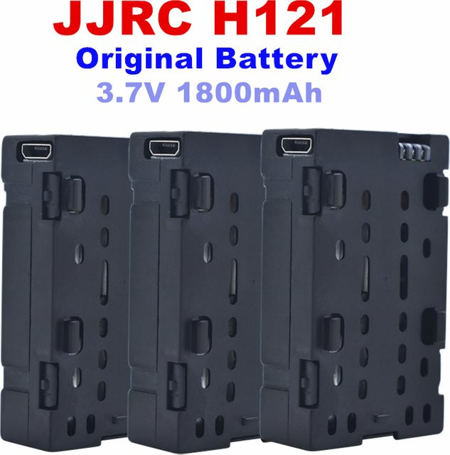 JJRC H121 Ersatzbatterie für RC Schaum Kampfflugzeug, 3,7 V, 1800 mAh, Schwarz - Bild 1