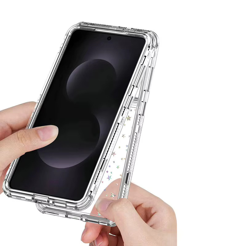 Transparente 3in1 Hybrid Schutzhülle aus Silikon und hartem PC für OPPO A79, A18 5G/4G, Reno 10, 12 Pro und R7 - Bild 3