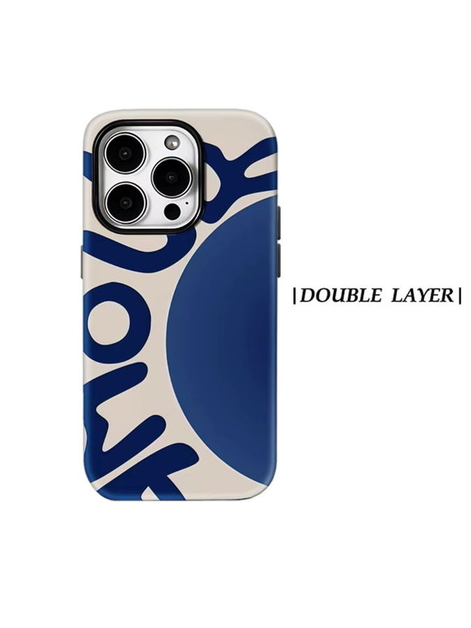 Curvy Text Magnetische Handyhülle für iPhone 17 16 15 14 13 Pro Max Plus Robustes Doppel-Layer Design - Bild 5