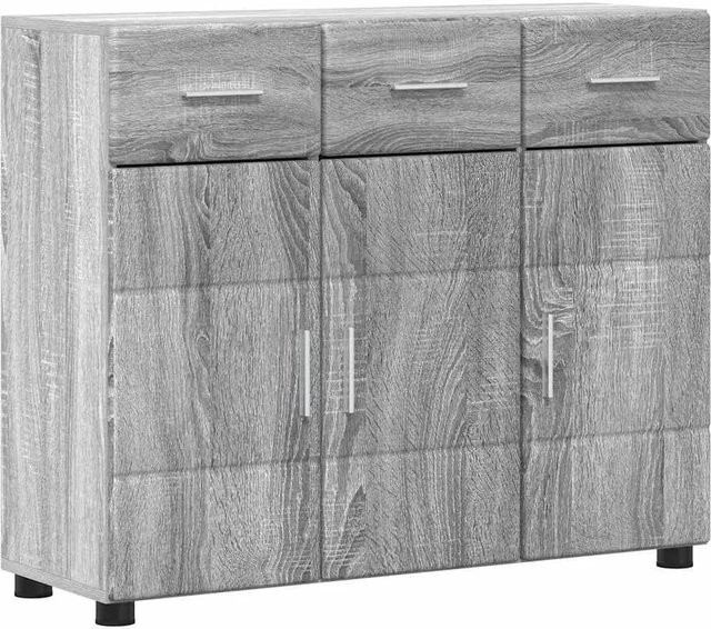 vidaXL Sideboard FLORIN mit Regal in Grau Sonoma, modern und matt, B/T/H: 88,5 x 30,5 x 73 cm - Bild 1
