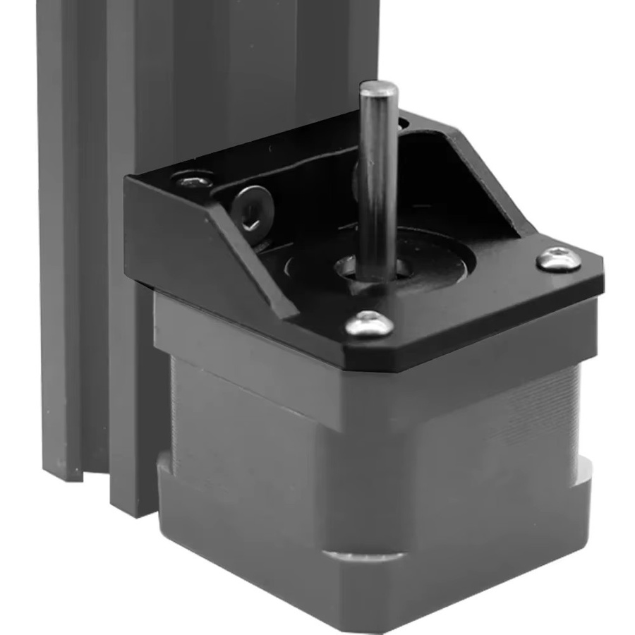 Tojiato NEMA 17 Schrittmotor-Halterung für 3D-Drucker Z-Achsen-Upgrade L-Halterung aus Aluminium in Schwarz - Bild 3