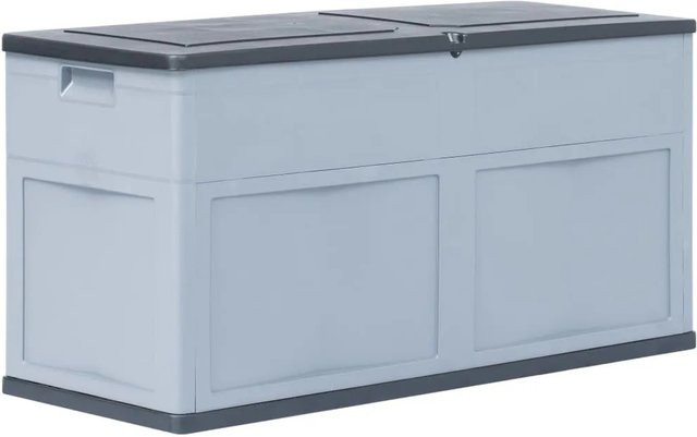 vidaXL Garten-Aufbewahrungsbox aus Kunststoff, 320 l, Grau-Schwarz - Bild 1