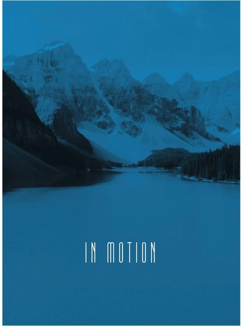 Komar Wandbild Word Lake Blue in Blau, Poster auf Fotopapier, Breite: 30 cm, Höhe: 40 cm - Bild 1